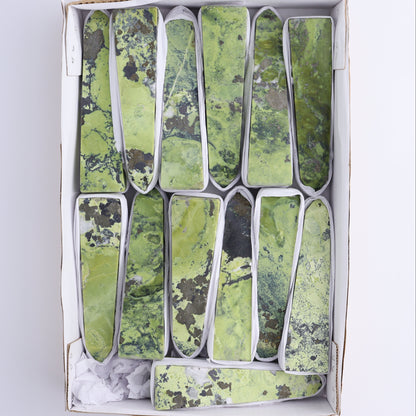Serpentine Obelisk Set of 13 - Expert Wholesale and Supplier of Wholesale Crystals & Bulk Gemstones, ["Obelisk","Peru","serpentine"]