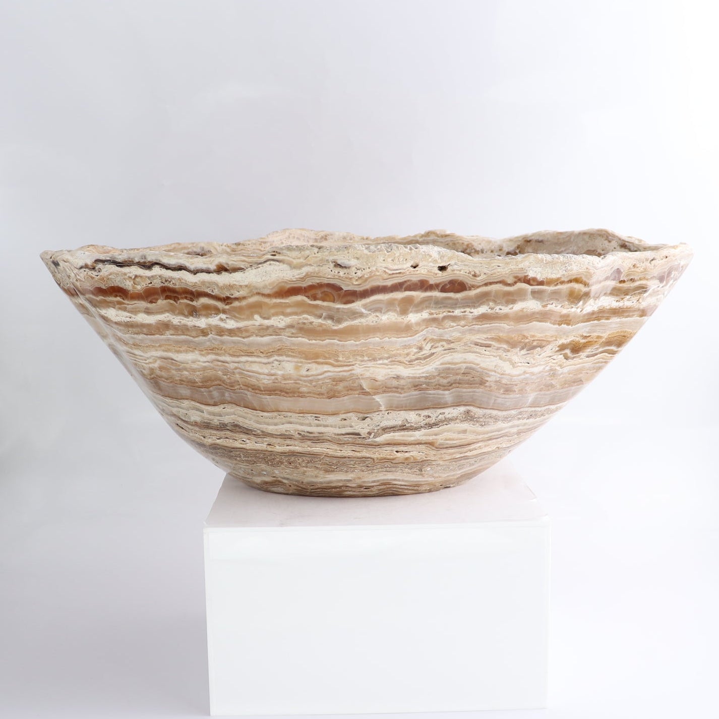 Mexican Onyx/Calcite Bowl 15"