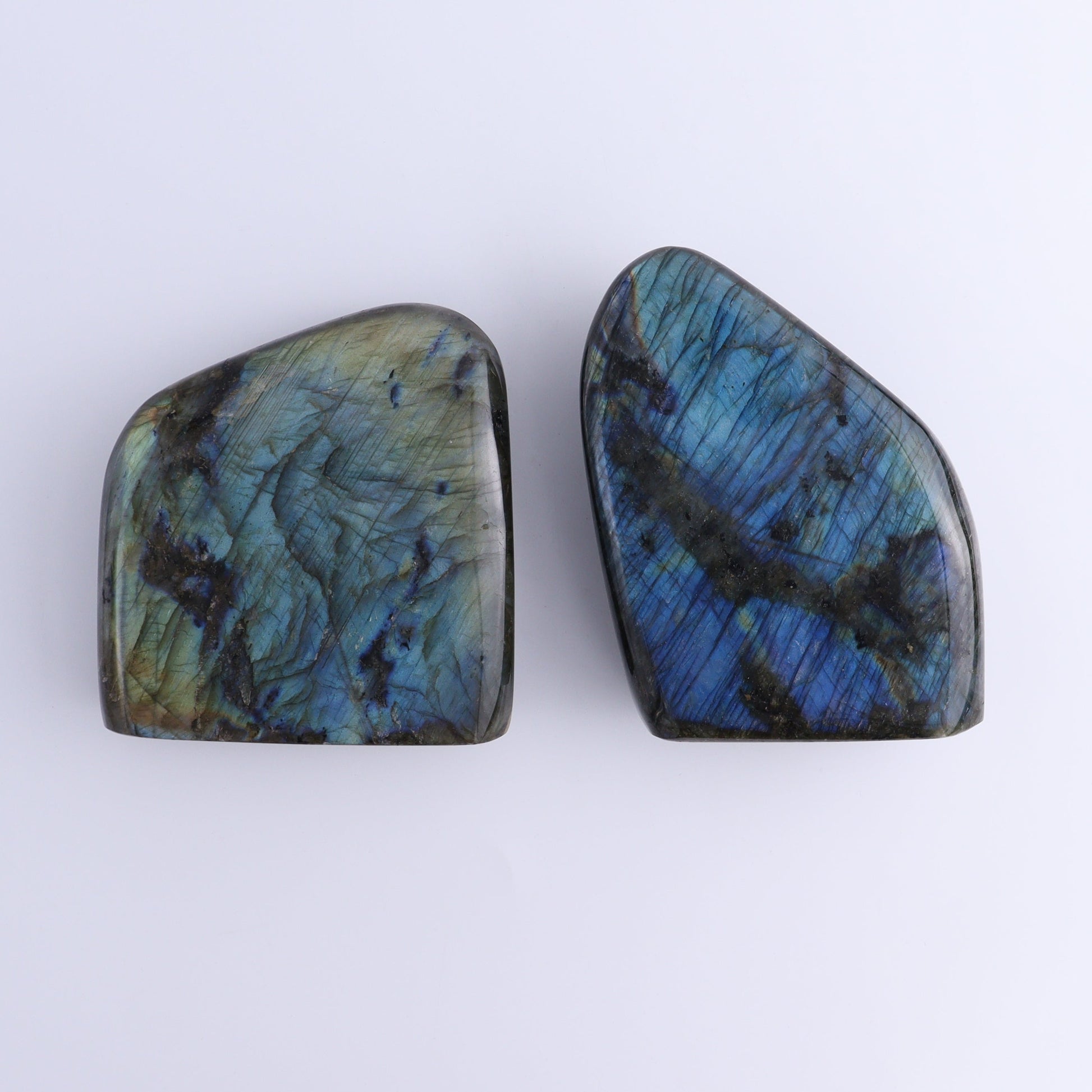 Labradorite Freeform Set of 2 - Expert Wholesale and Supplier of Wholesale Crystals & Bulk Gemstones, ["Freeforms","Labradorite","Madagascar"]