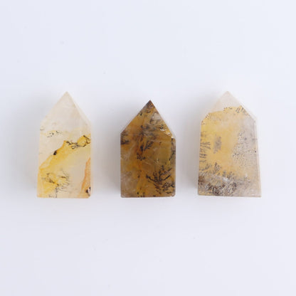 Dendritic Golden Healer Quartz Towers Set of 11