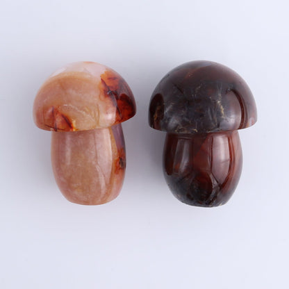 Carnelian Mushrooms Set of 8