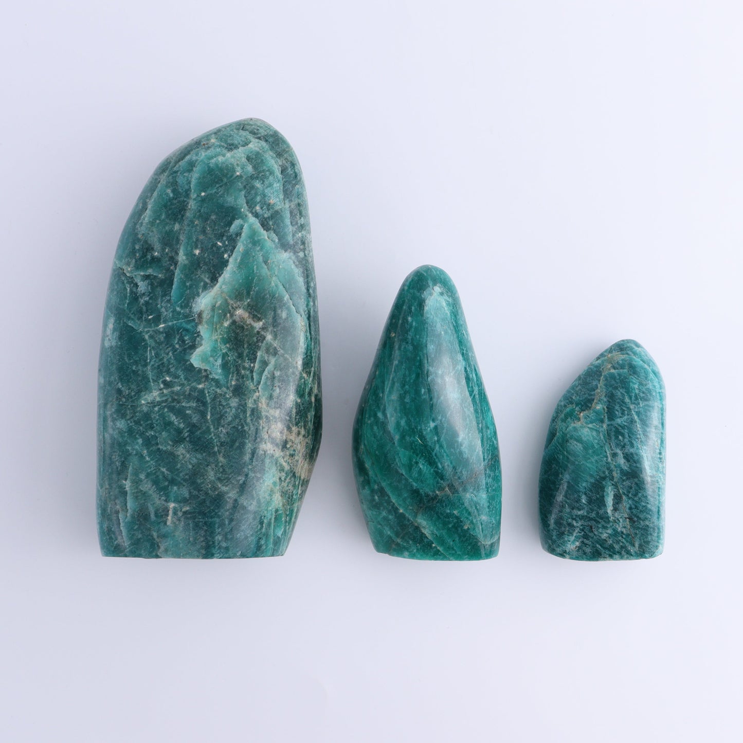 Amazonite Freeforms Set of 3 - Expert Wholesale and Supplier of Wholesale Crystals & Bulk Gemstones, ["Amazonite","Freeform","Freeforms","Madagascar"]