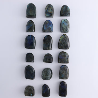 Labradorite Freeform Set of 18 - Expert Wholesale and Supplier of Wholesale Crystals & Bulk Gemstones, ["Freeforms","Labradorite","Madagascar"]