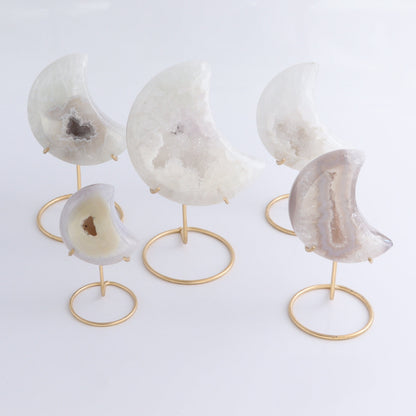 Agate Moons with Stand Set of 5 - Expert Wholesale and Supplier of Wholesale Crystals & Bulk Gemstones, ["Agate","Brazil","moons"]