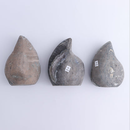 Uruguay Druzy Amethyst Flames Set of 3 - Expert Wholesale and Supplier of Wholesale Crystals & Bulk Gemstones, ["Amethyst","flames","Uruguay"]