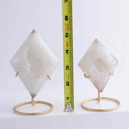 Agate Diamond Carving with Stands Set of 6 - Expert Wholesale and Supplier of Wholesale Crystals & Bulk Gemstones, ["Agate","Diamond"]