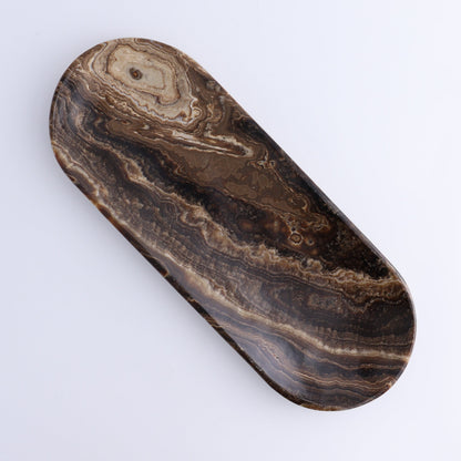 One Chocolate Onyx Oval Dish - Expert Wholesale and Supplier of Wholesale Crystals & Bulk Gemstones, ["Catalog Onyx","Chocolate Calcite","Decorative Dish","Mexico","onyx","Oval Dish"]
