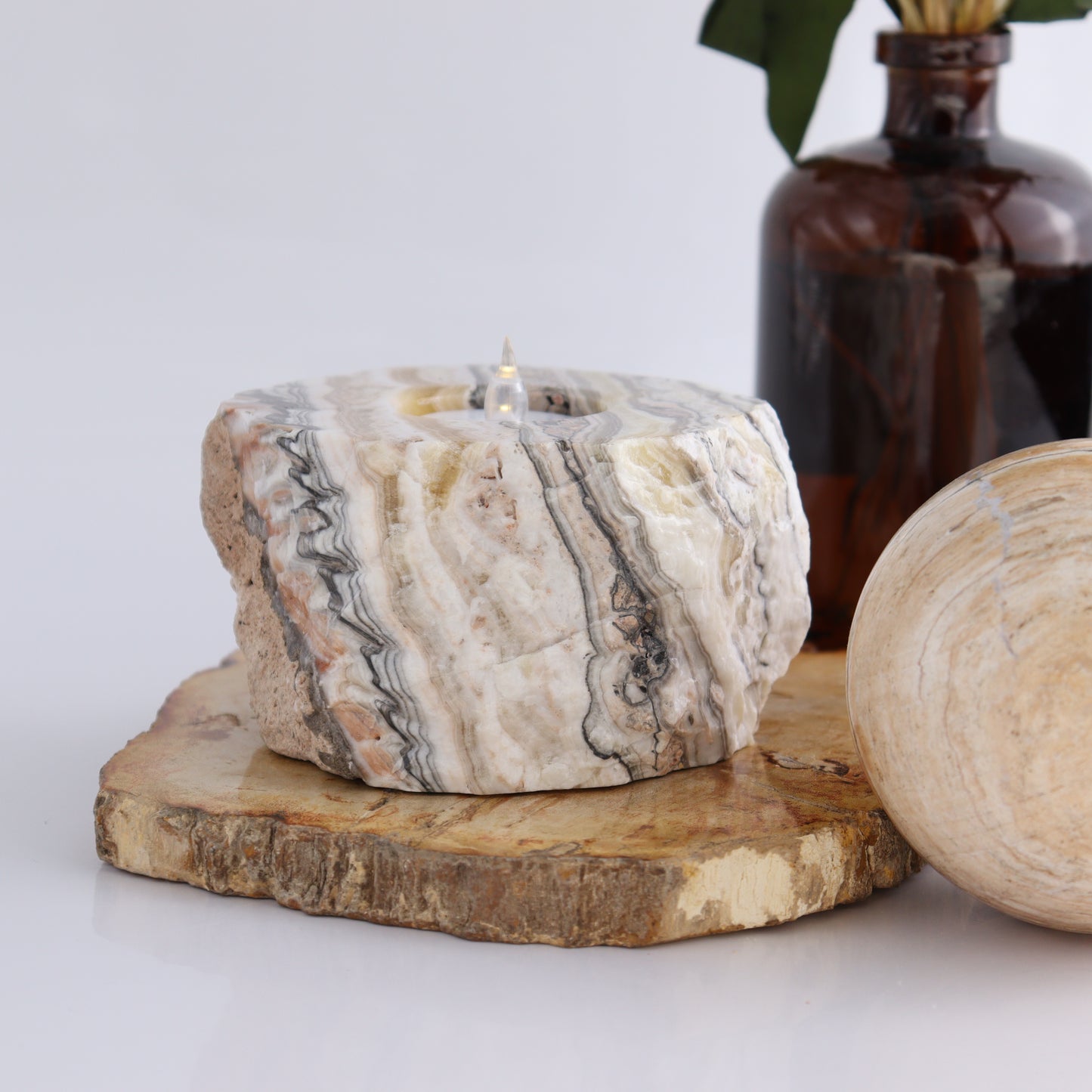 Zebra Onyx Candle Holder Rough - Expert Wholesale and Supplier of Wholesale Crystals & Bulk Gemstones, ["Candle Holder","Catalog Onyx","Mexico","onyx","Zebra Onyx"]