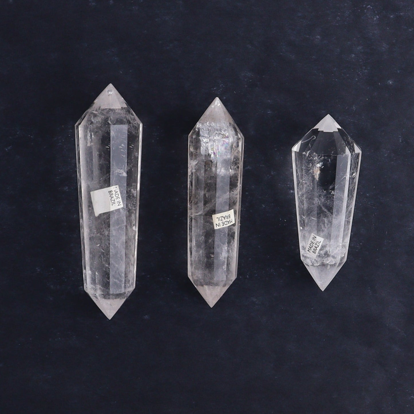 Quartz Faceted Double Points Set of 11 - Expert Wholesale and Supplier of Wholesale Crystals & Bulk Gemstones, ["Brazil","Clear Quartz","close_50","Mixed Carvings","Quartz"]