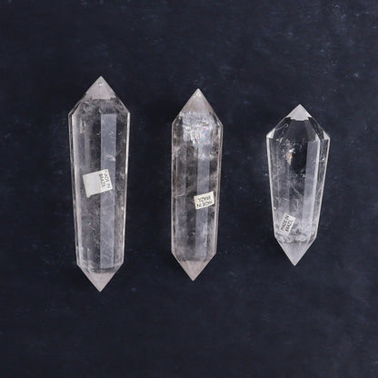 Quartz Faceted Double Points Set of 11 - Expert Wholesale and Supplier of Wholesale Crystals & Bulk Gemstones, ["Brazil","Clear Quartz","close_50","Mixed Carvings","Quartz"]