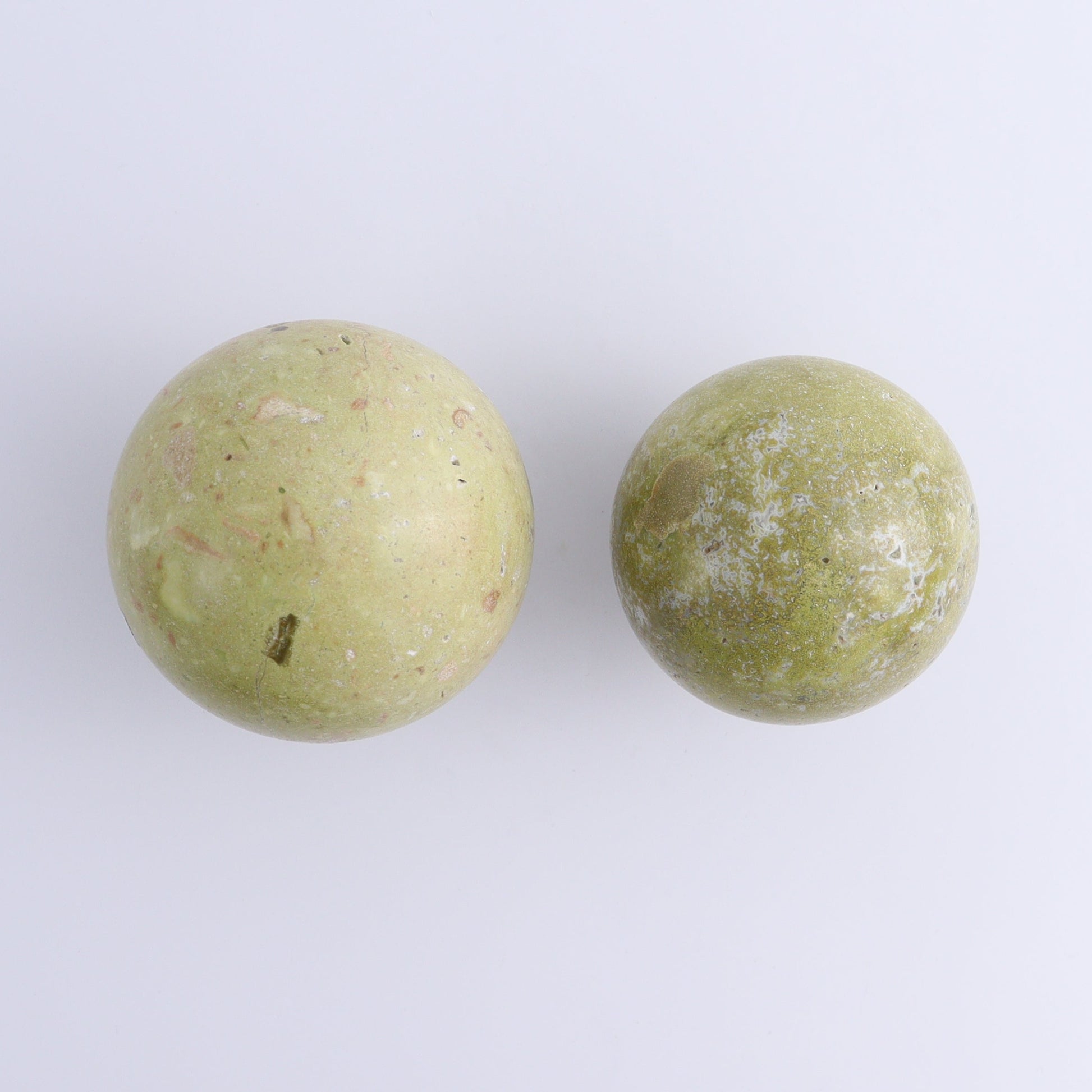 Green Opal Spheres Set of 5 - Expert Wholesale and Supplier of Wholesale Crystals & Bulk Gemstones, ["green opal","Spheres"]