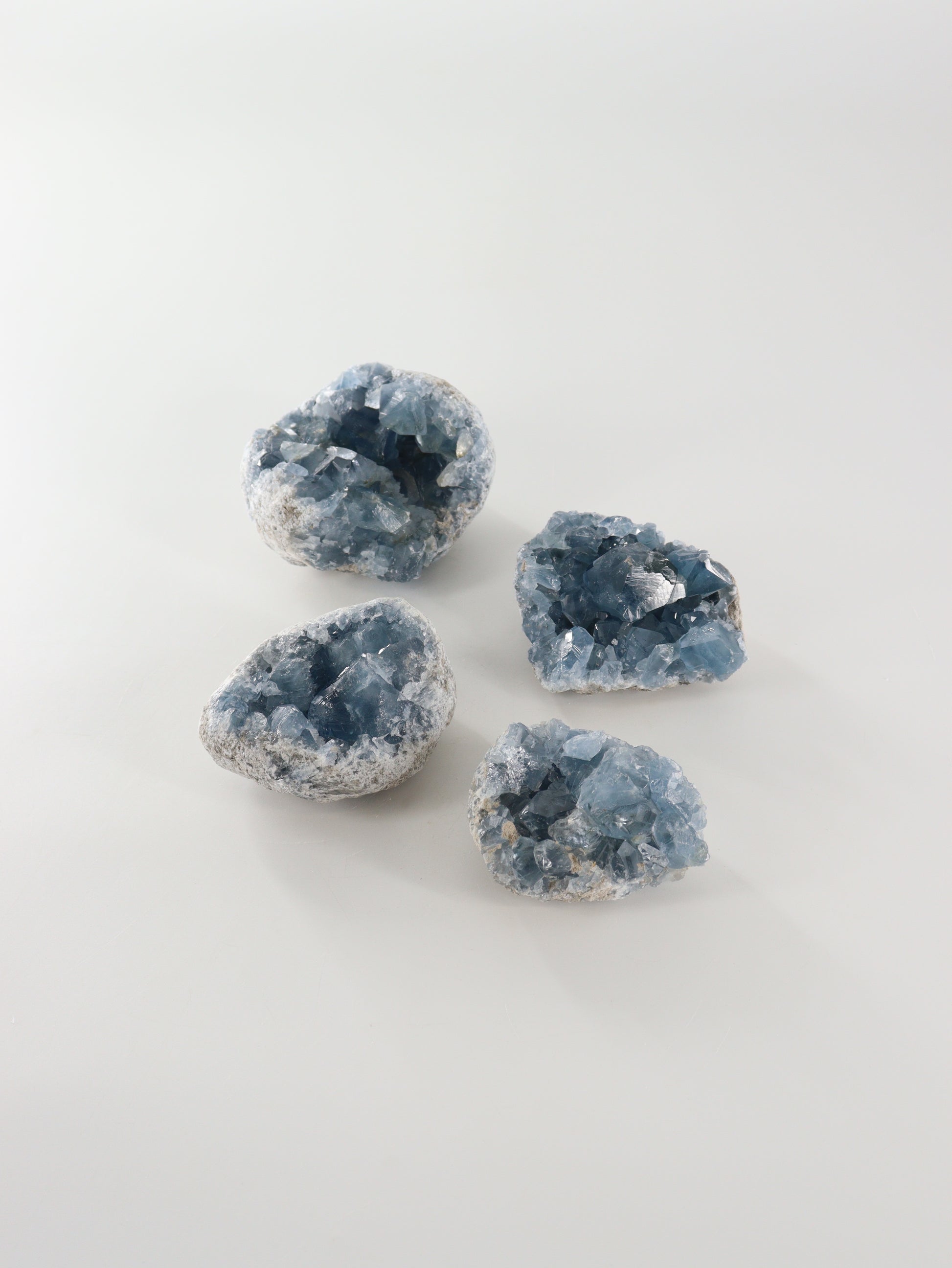 Celestite Clusters Set of 4 - Expert Wholesale and Supplier of Wholesale Crystals & Bulk Gemstones, []