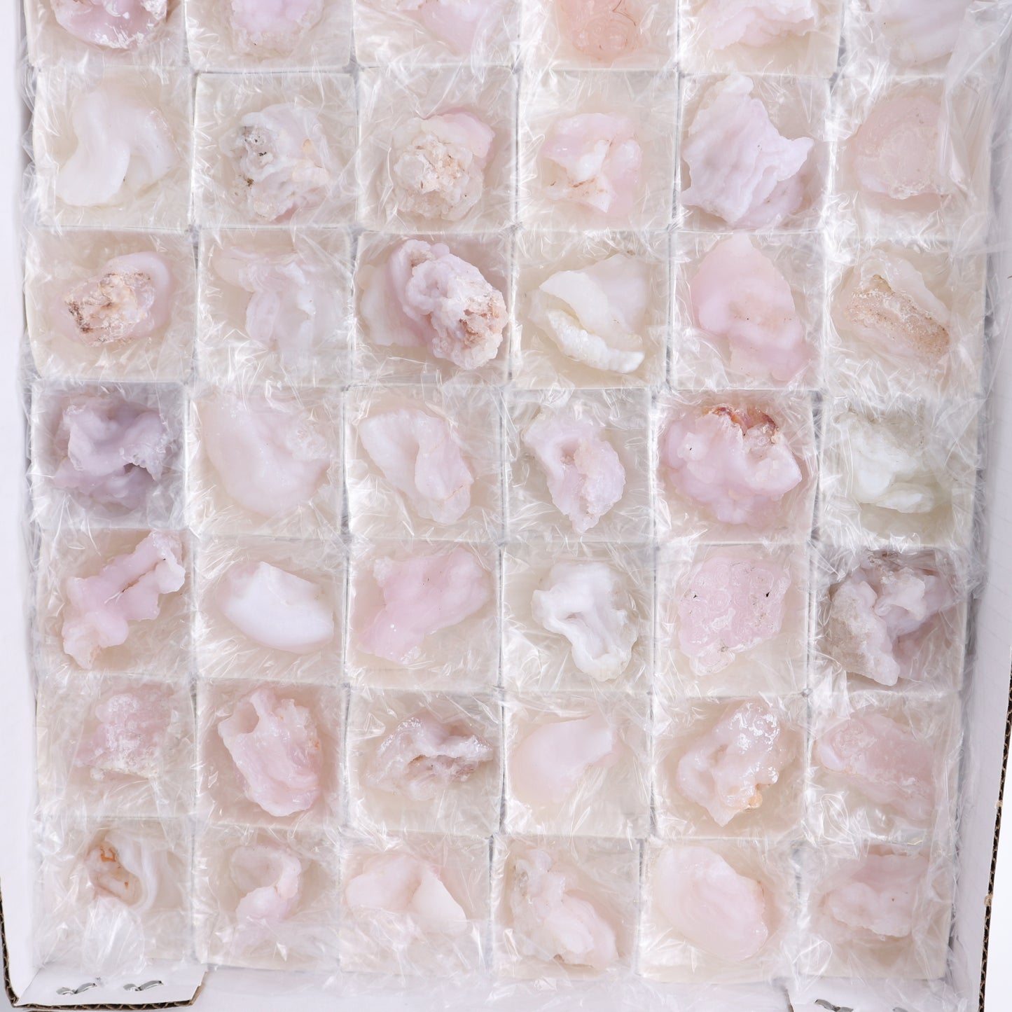 Chalcedony Clusters Set of 54