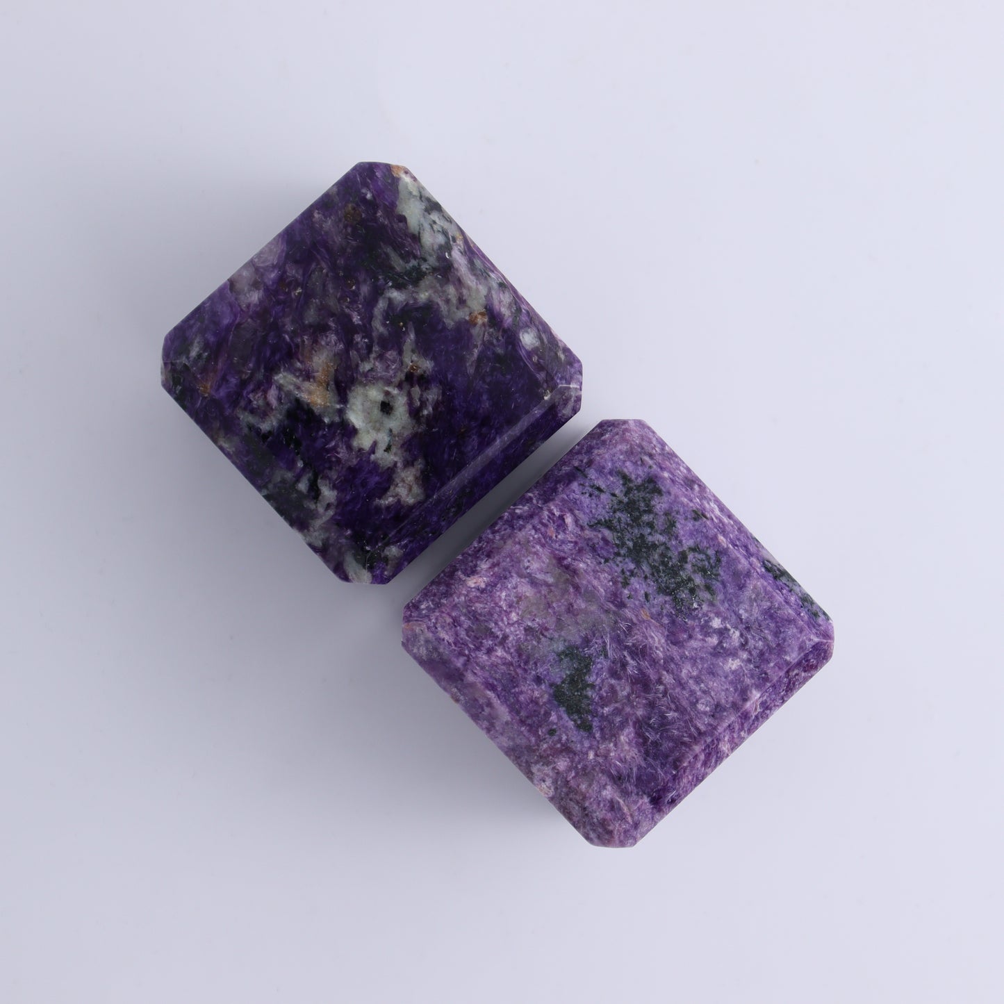 Charoite Cubes Set of 4 - Expert Wholesale and Supplier of Wholesale Crystals & Bulk Gemstones, ["Charoite","Cubes","Russia"]