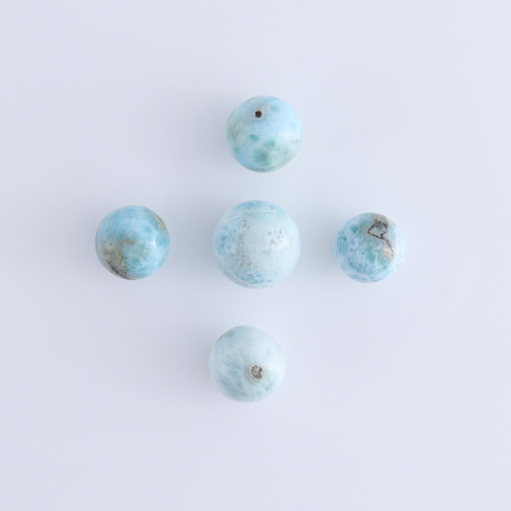 Larmiar Spheres Set of 10 - Expert Wholesale and Supplier of Wholesale Crystals & Bulk Gemstones, ["Larimar","Spheres"]