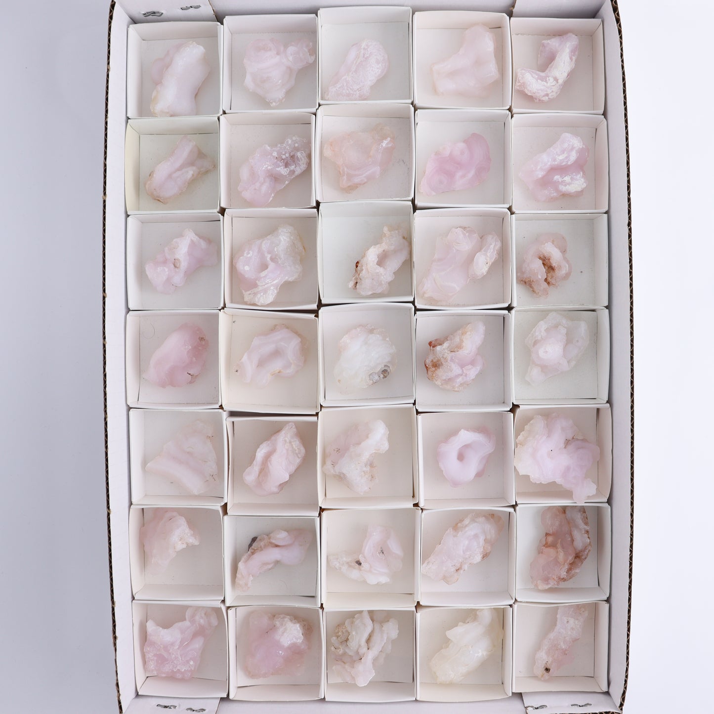 Chalcedony Clusters Set of 35 - Expert Wholesale and Supplier of Wholesale Crystals & Bulk Gemstones, ["Chalcedony","Clusters","Flats"]