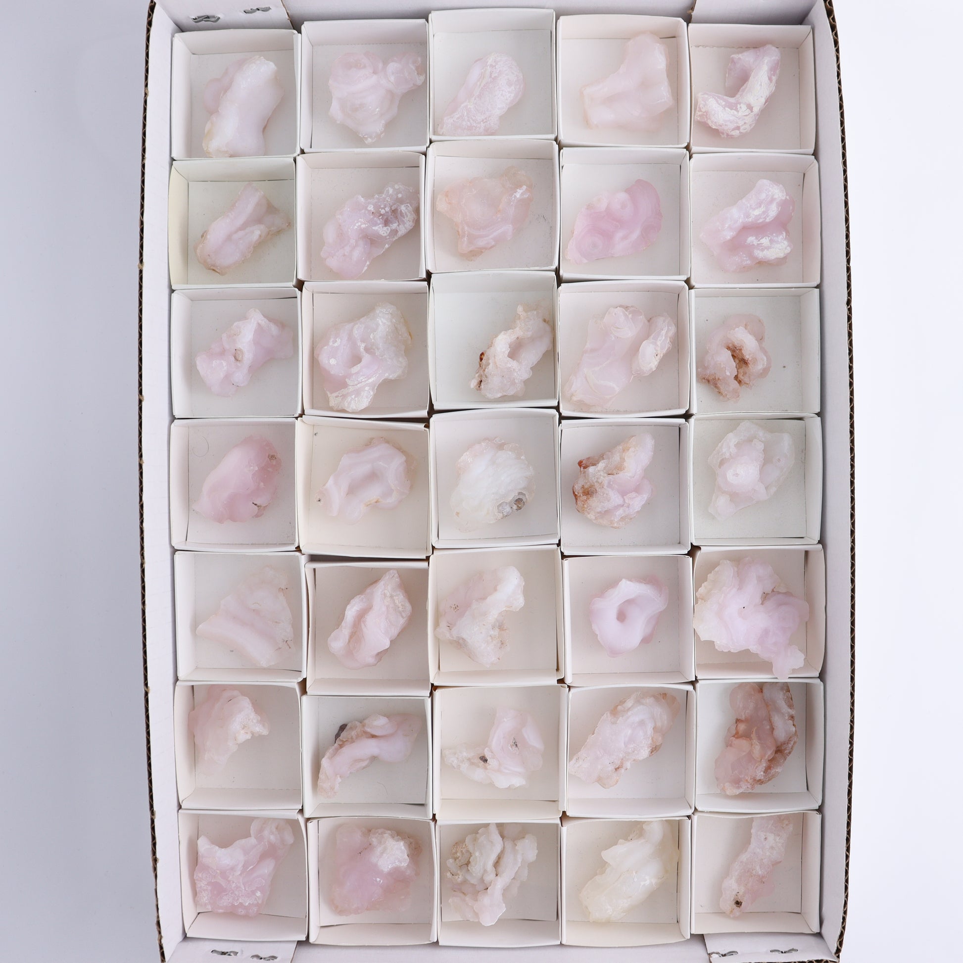 Chalcedony Clusters Set of 35 - Expert Wholesale and Supplier of Wholesale Crystals & Bulk Gemstones, ["Chalcedony","Clusters","Flats"]
