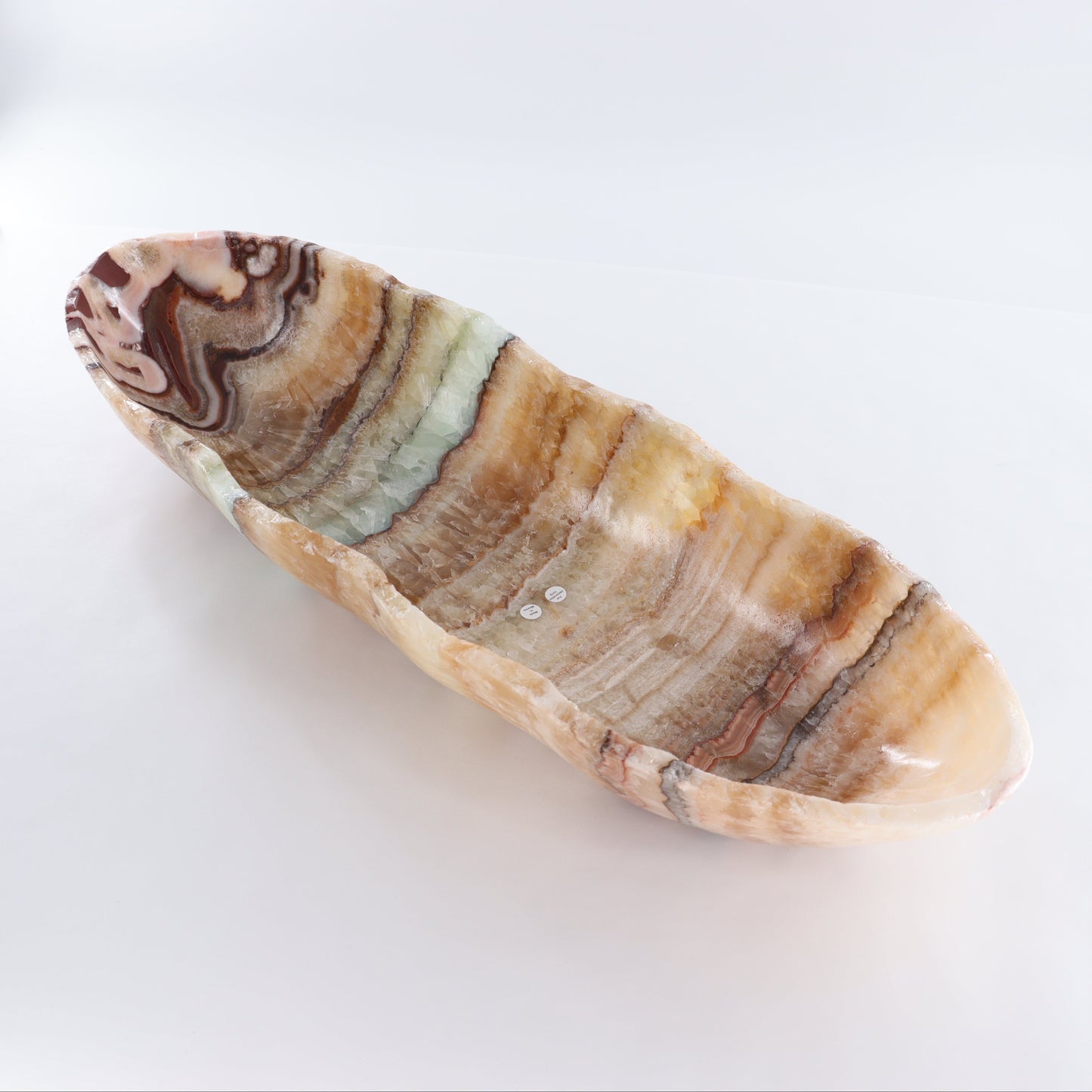 Mexican Onyx/Calcite Canoe Bowl - Expert Wholesale and Supplier of Wholesale Crystals & Bulk Gemstones, ["Bowls","Calcite","canoe","Mexico","onyx"]