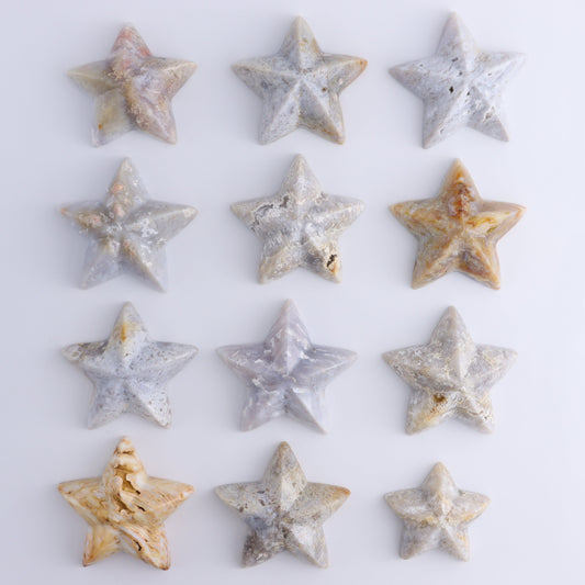 Agate Stars Set of 12 - Expert Wholesale and Supplier of Wholesale Crystals & Bulk Gemstones, ["Agate","stars"]