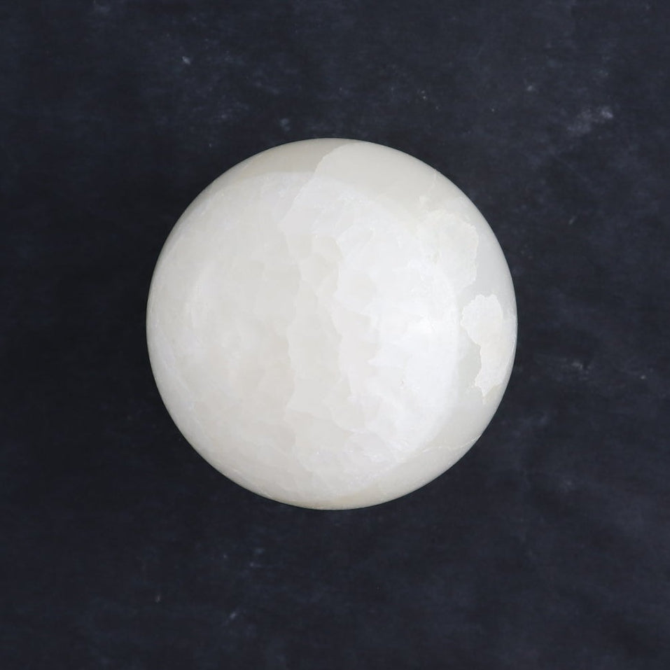 One Sphere Mexican Onyx/Calcite White