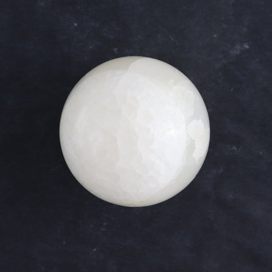 One Sphere Mexican Onyx/Calcite White