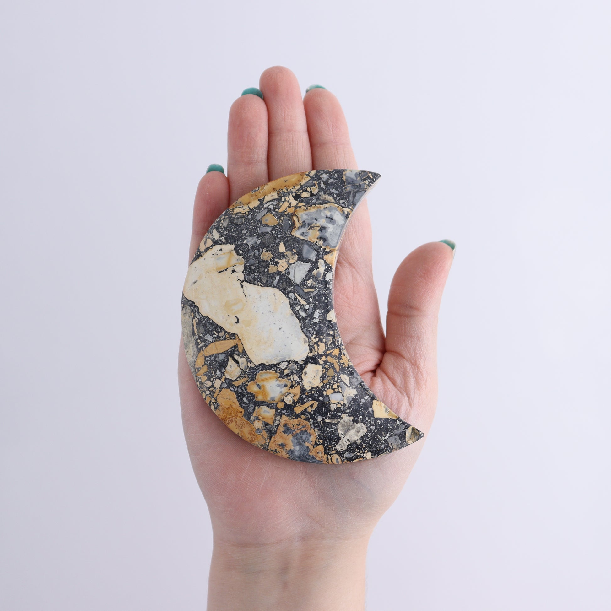 Maligano Jasper Moons Set of 6 - Expert Wholesale and Supplier of Wholesale Crystals & Bulk Gemstones, ["Indonesia","Maligno Jasper","moons"]
