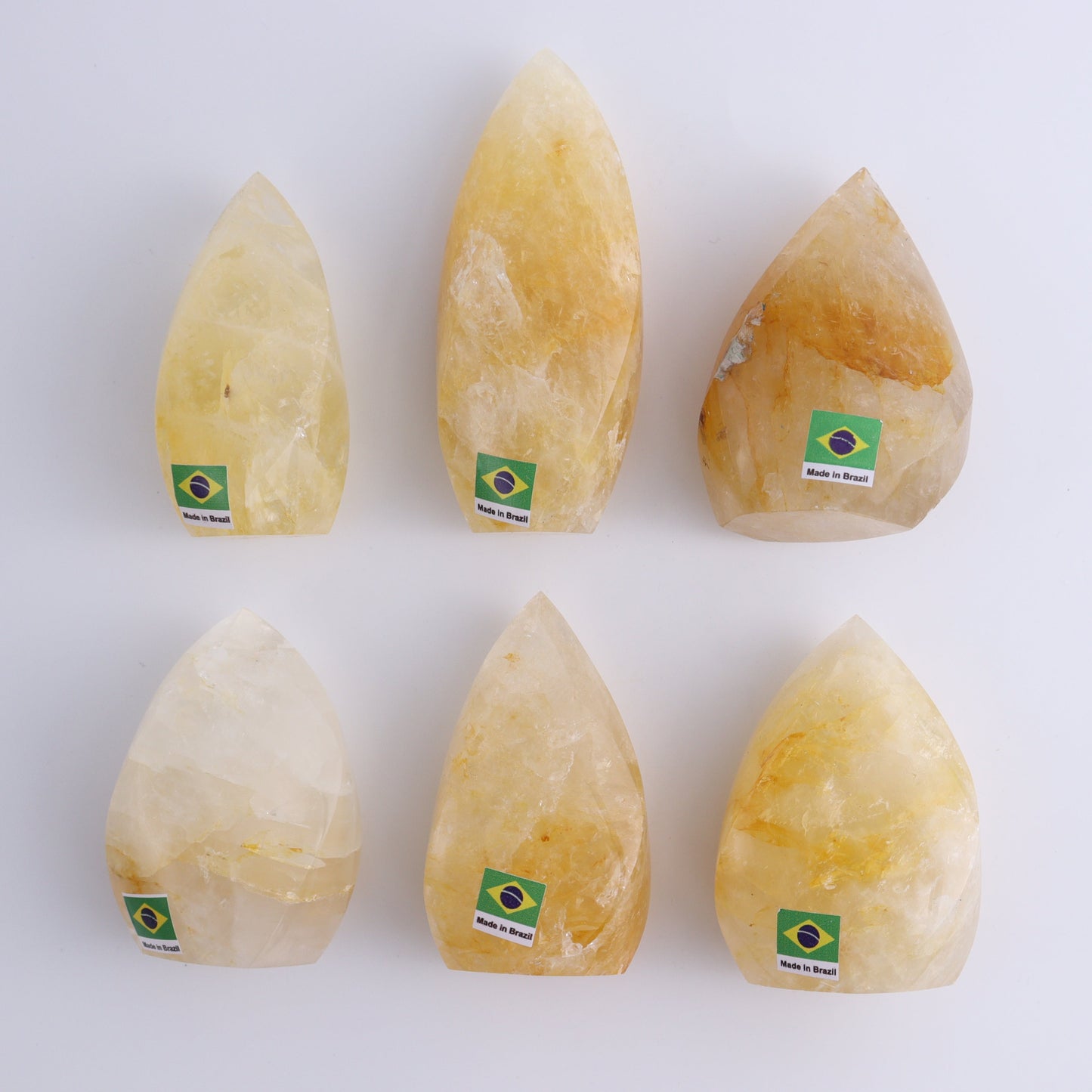 Golden Healer Flames Set of 6 - Expert Wholesale and Supplier of Wholesale Crystals & Bulk Gemstones, ["Brazil","flames","Golden Healer"]