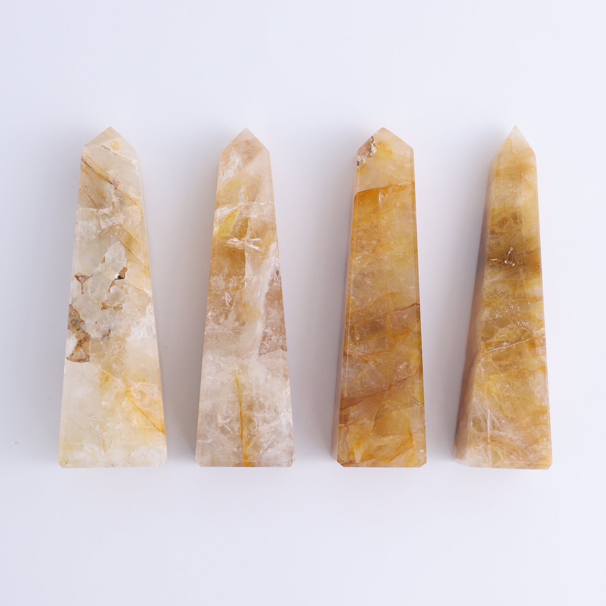 Golden Healer Towers Set of 4 - Expert Wholesale and Supplier of Wholesale Crystals & Bulk Gemstones, ["Brazil","Golden Healer","Towers"]