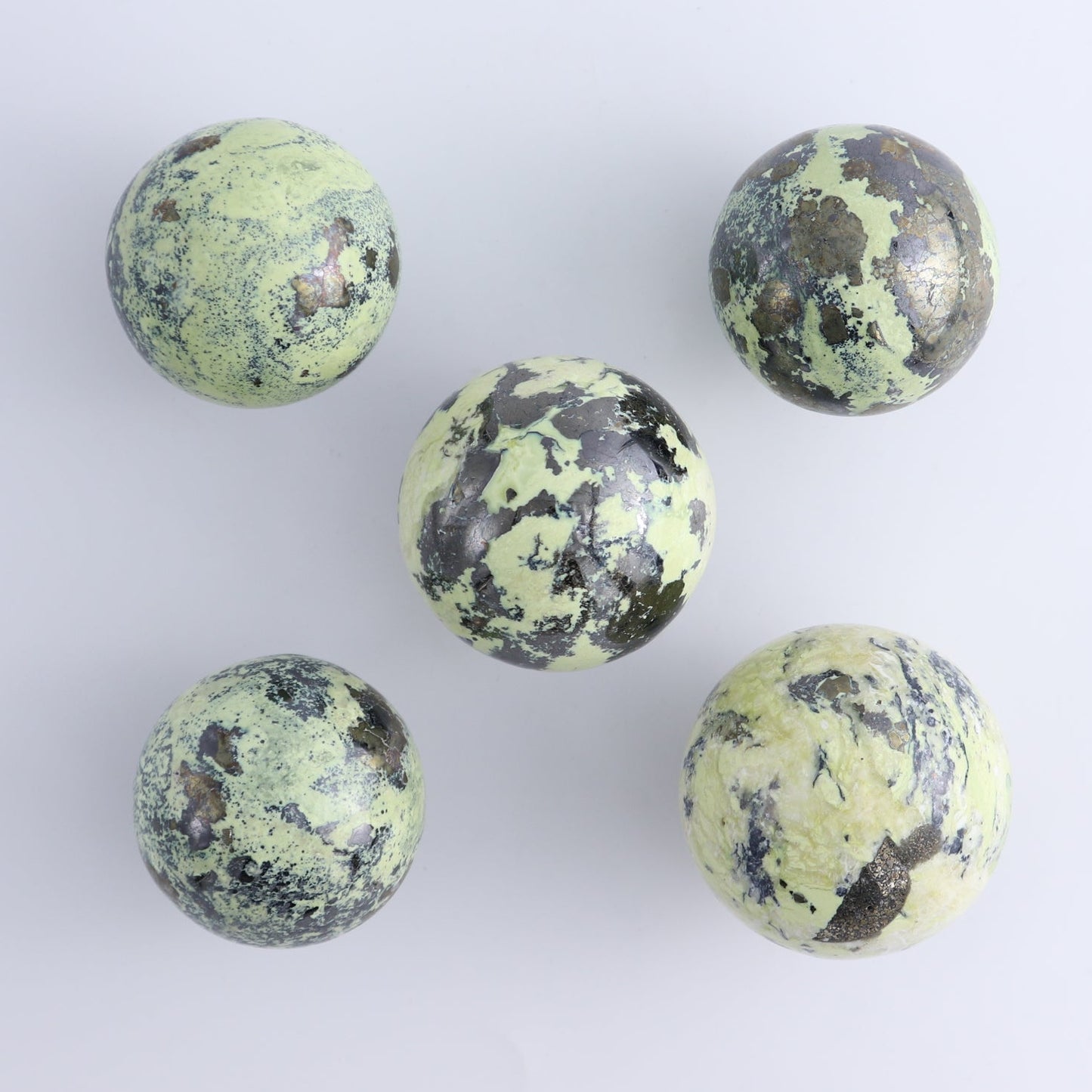 Serpentine Spheres Set of 5