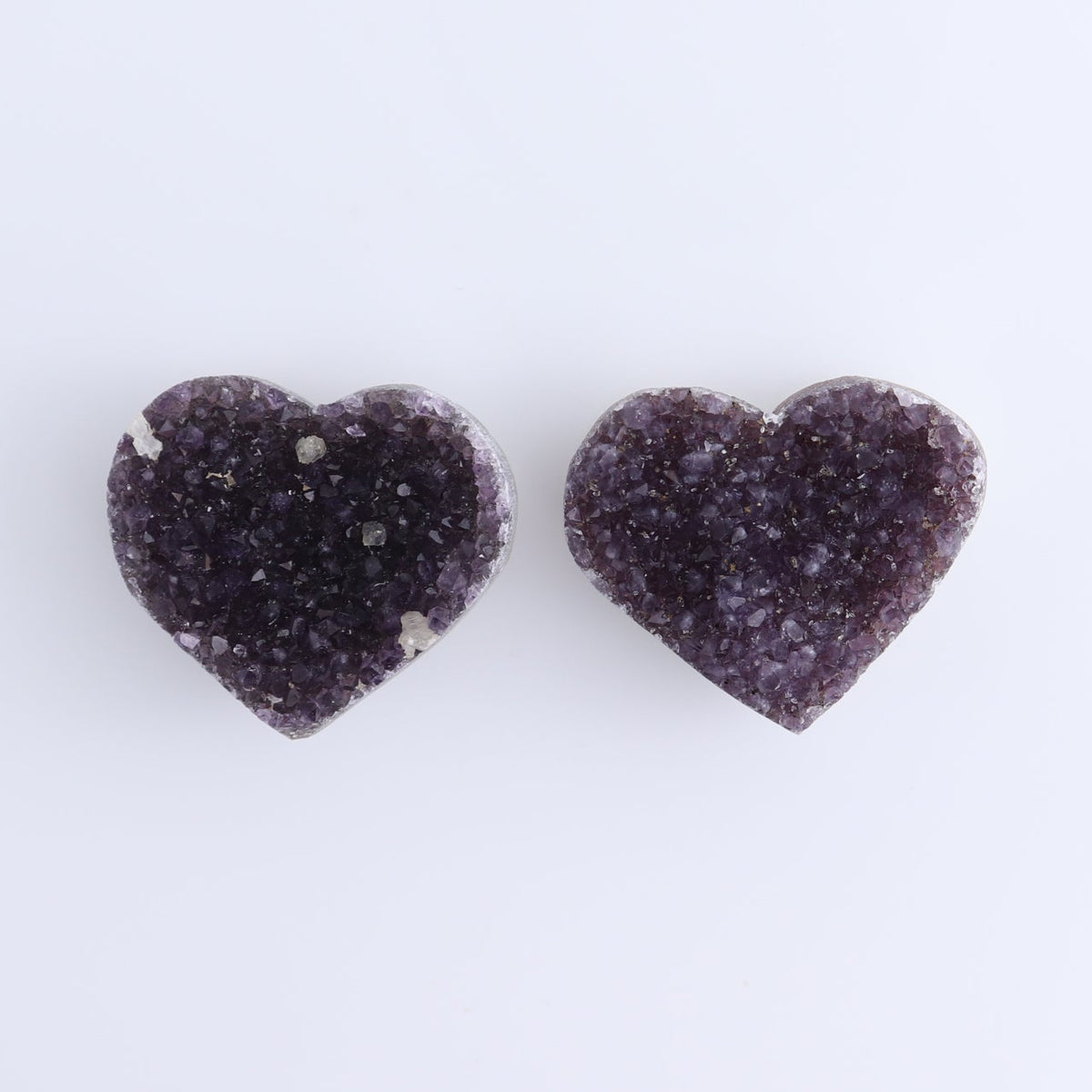 Amethyst Hearts Set of 8