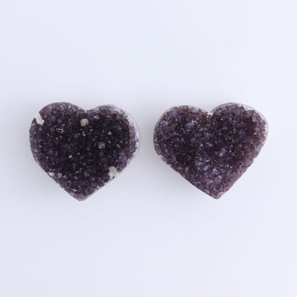 Amethyst Hearts Set of 8