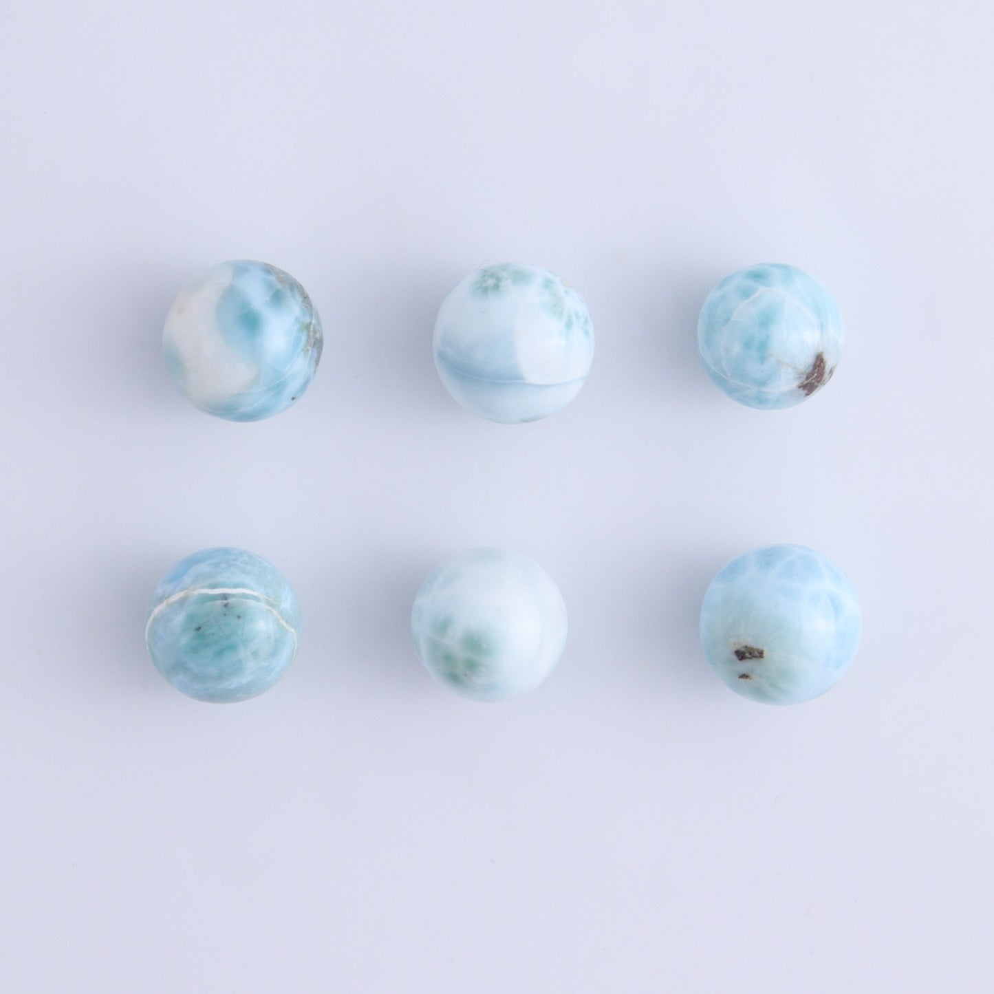 Larimar Spheres Set of 6 - Expert Wholesale and Supplier of Wholesale Crystals & Bulk Gemstones, ["Larimar","Spheres"]