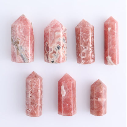 Rhodochrosite Towers Set of 7