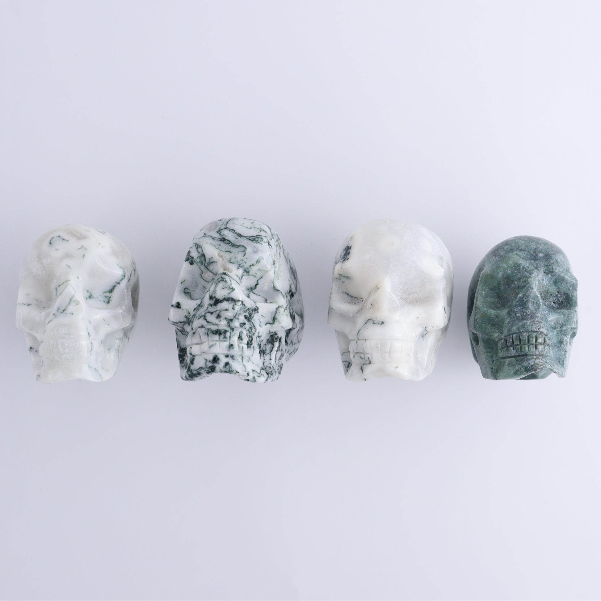 Moss Agate Skulls 4 - Expert Wholesale and Supplier of Wholesale Crystals & Bulk Gemstones, ["China","Moss Agate","Skulls"]