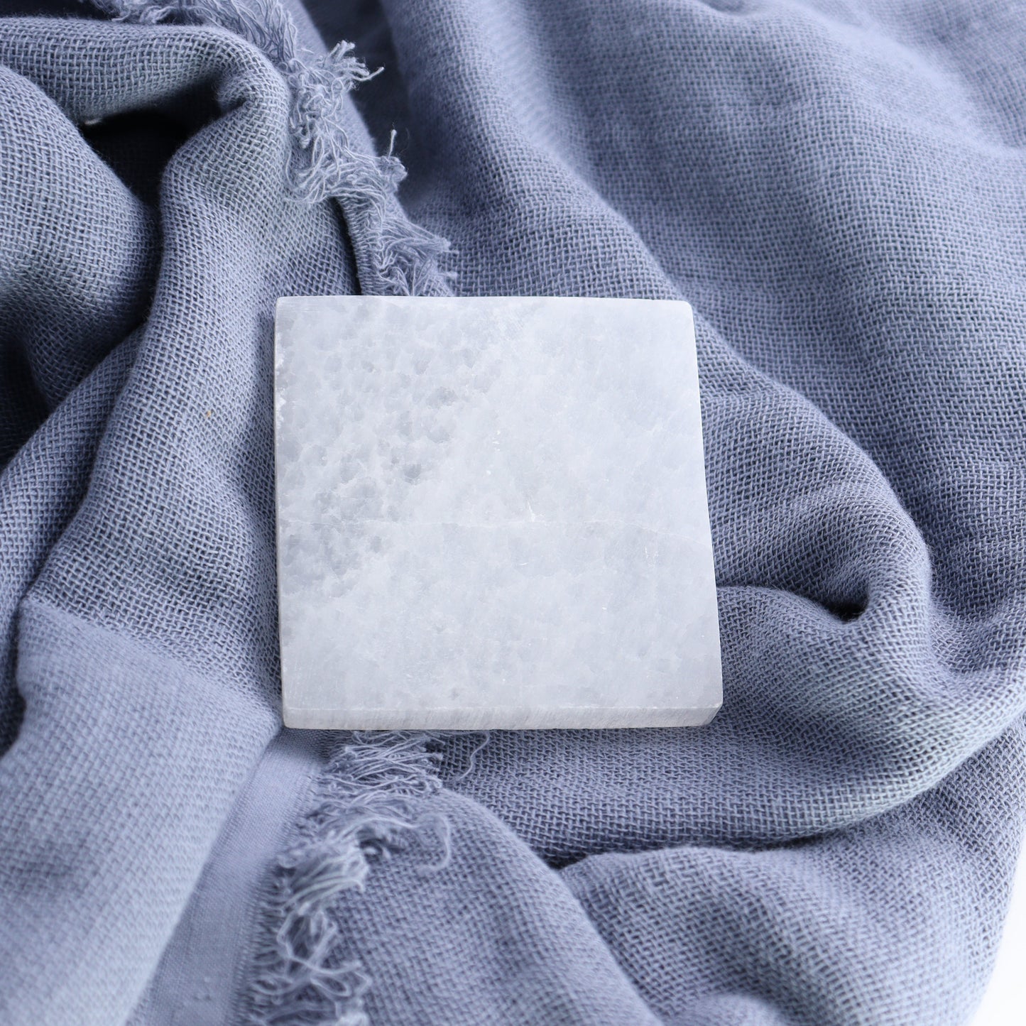 One Selenite (Satin Spar) Square Plate 7 cm - Expert Wholesale and Supplier of Wholesale Crystals & Bulk Gemstones, ["close_30","Morocco","Selenite","Square"]