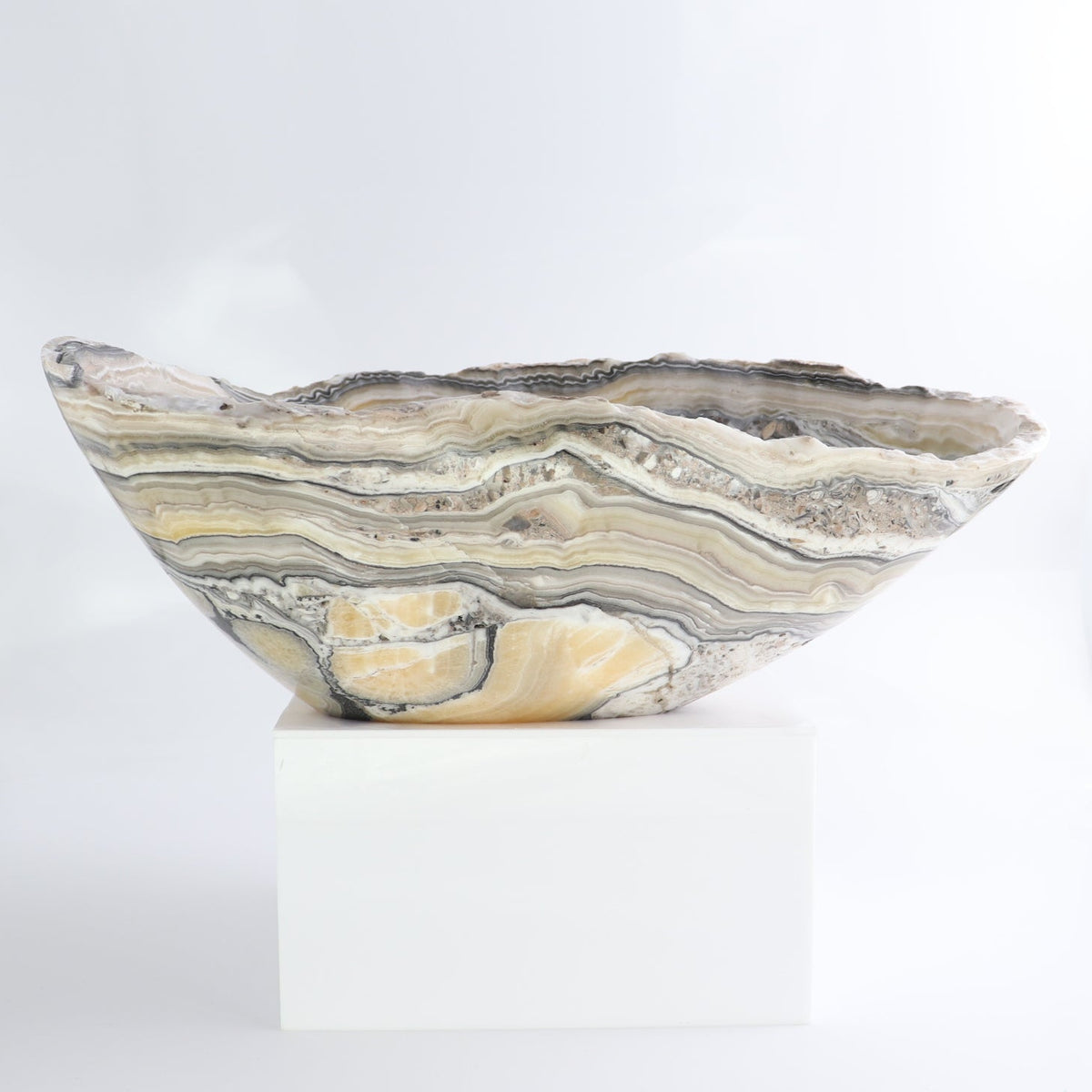 Mexican Onyx/Calcite Bowl 13"