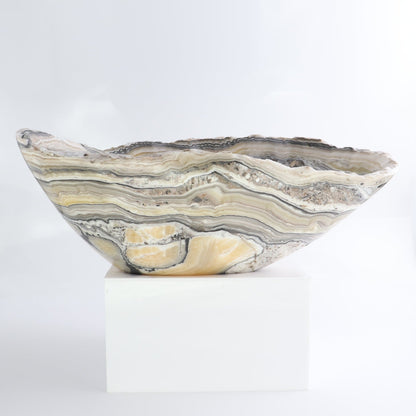 Mexican Onyx/Calcite Bowl 13"