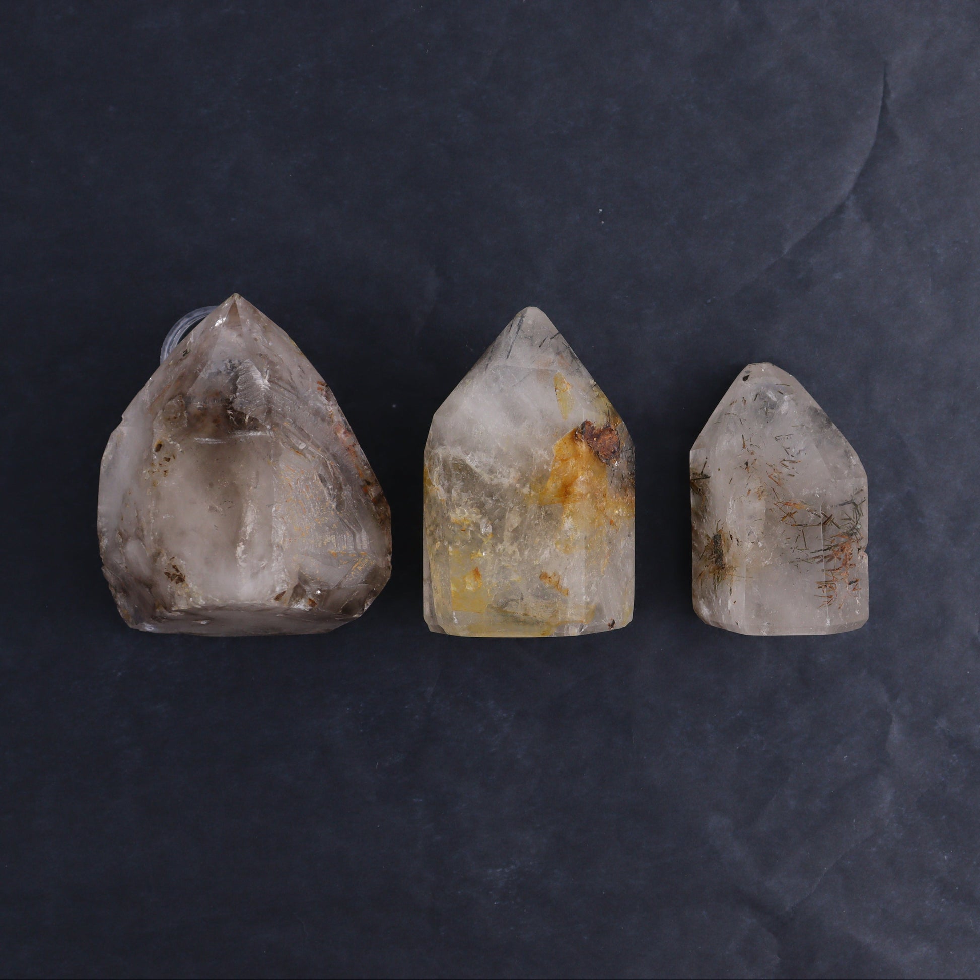 Garden Quartz Towers Set of 3 - Expert Wholesale and Supplier of Wholesale Crystals & Bulk Gemstones, ["Garden Quartz","Quartz","Towers"]
