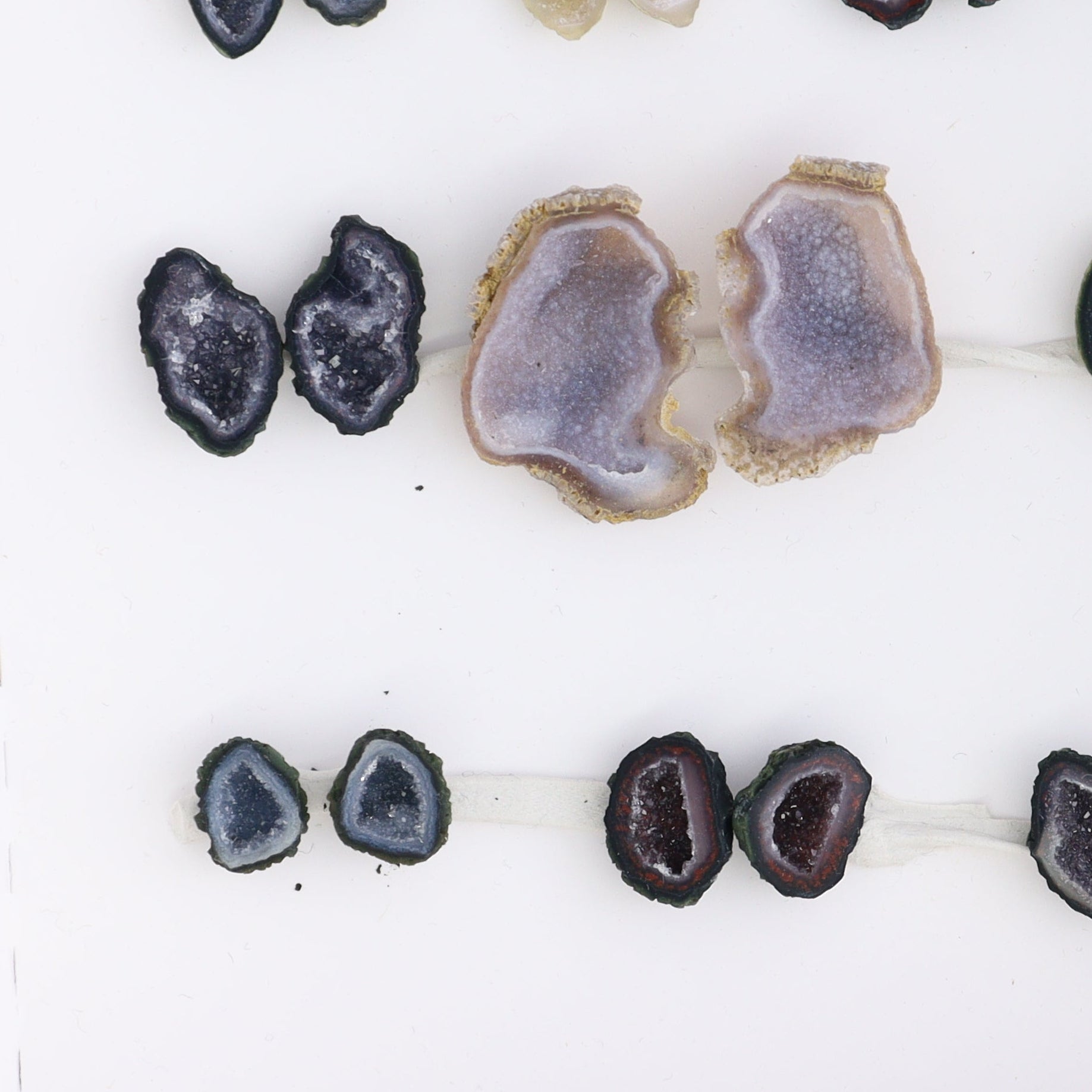 Tabasco Geodes 10 Pairs - Expert Wholesale and Supplier of Wholesale Crystals & Bulk Gemstones, ["Geodes","Tabasco Geode"]