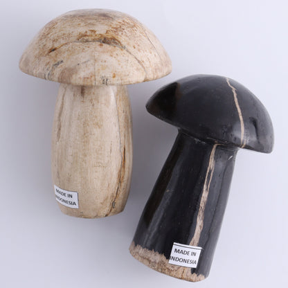 Petrified Wood Mushrooms Set of 4 - Expert Wholesale and Supplier of Wholesale Crystals & Bulk Gemstones, ["Indonesia","Mushrooms","Petrified Wood"]