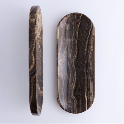 One Chocolate Onyx Oval Dish - Expert Wholesale and Supplier of Wholesale Crystals & Bulk Gemstones, ["Catalog Onyx","Chocolate Calcite","Decorative Dish","Mexico","onyx","Oval Dish"]