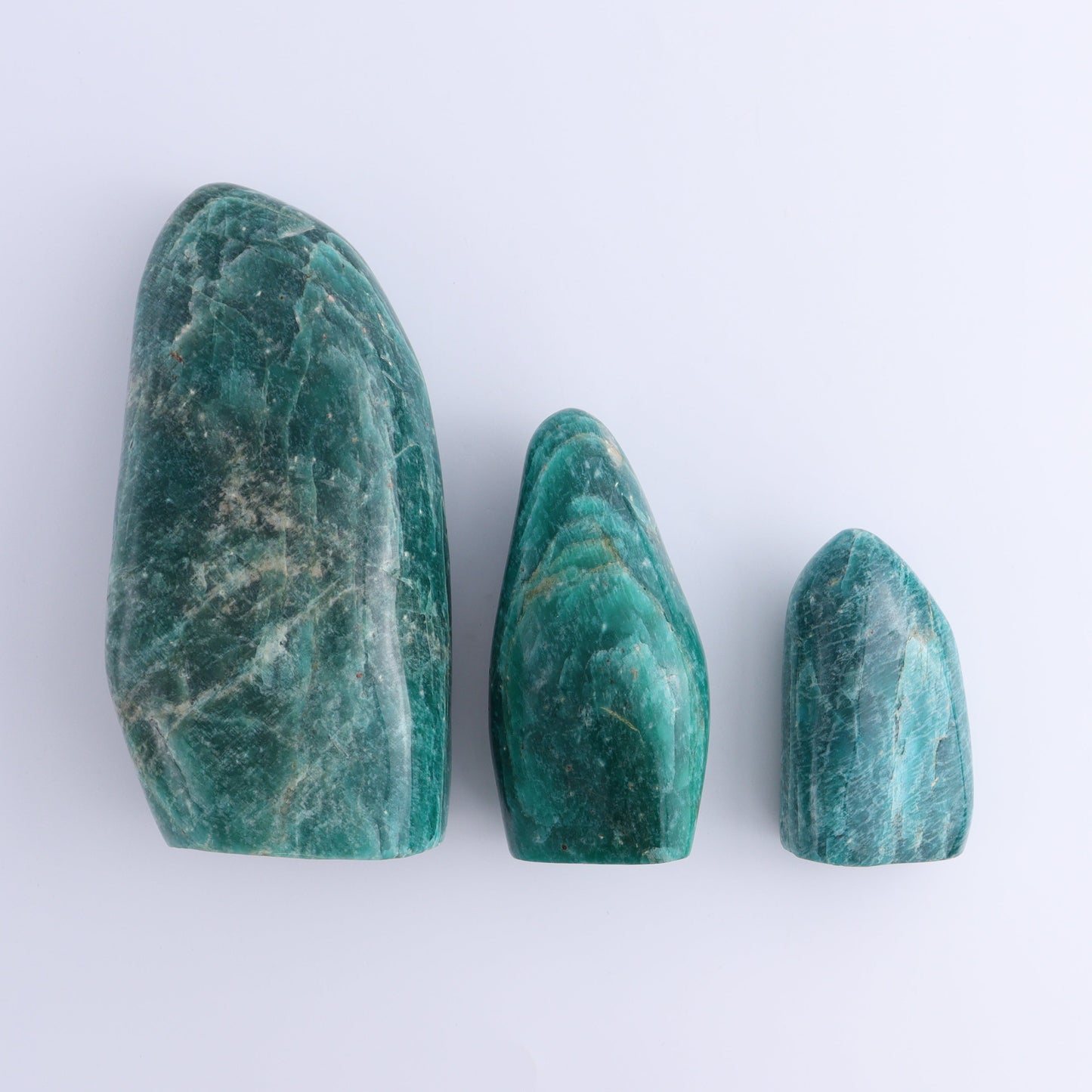 Amazonite Freeforms Set of 3 - Expert Wholesale and Supplier of Wholesale Crystals & Bulk Gemstones, ["Amazonite","Freeform","Freeforms","Madagascar"]