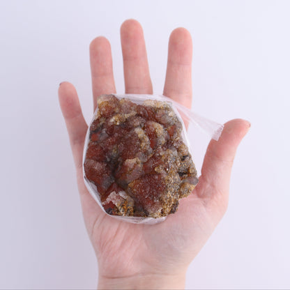 Quartz Hematite Inclusions Flat from Morocco