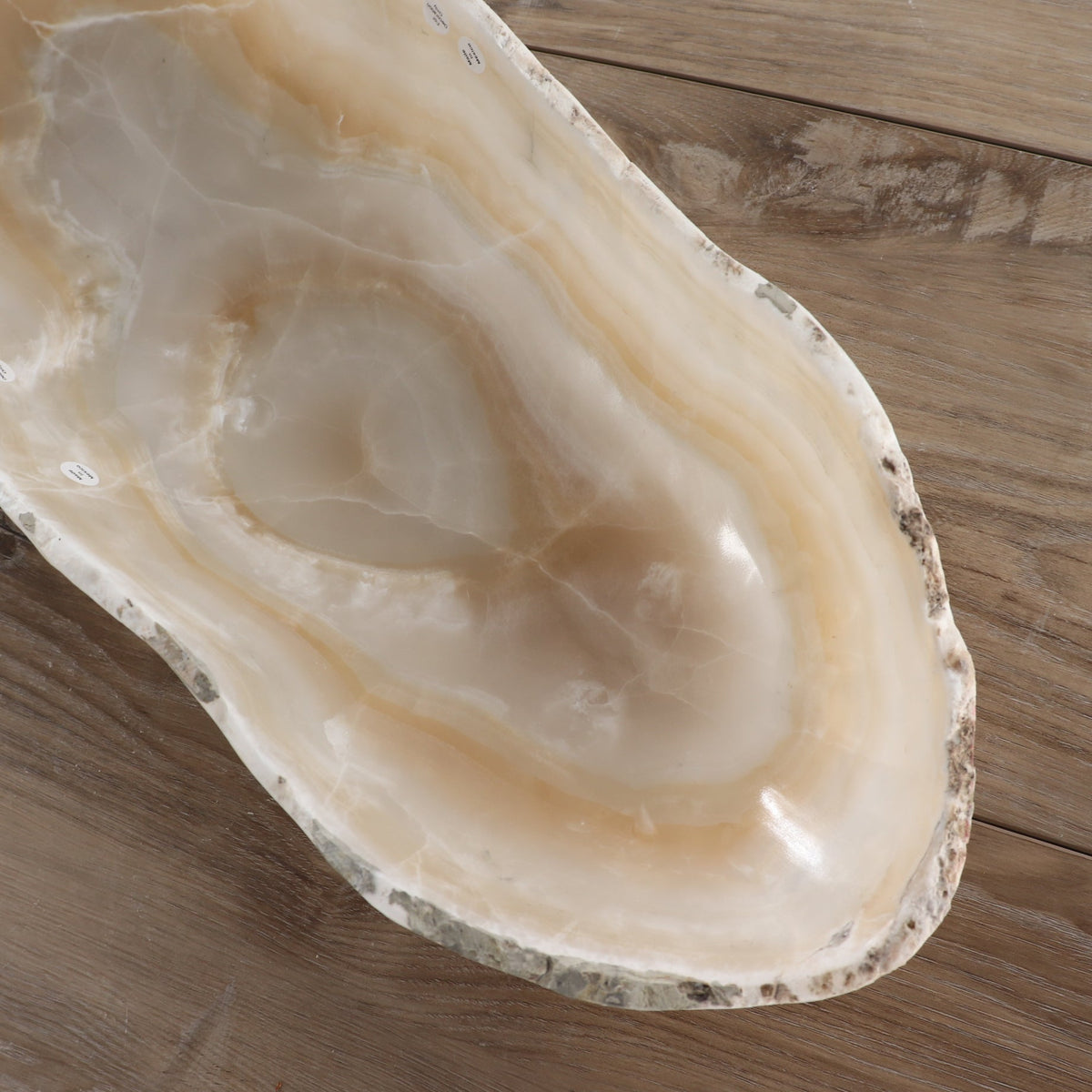 Mexican Onyx/Calcite Canoe Bowl 23"