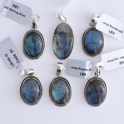One Labradorite Sterling Silver Pendant (chain not included) - Expert Wholesale and Supplier of Wholesale Crystals & Bulk Gemstones, ["Labradorite","Pendant","sterling silver"]