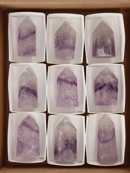 Phantom Amethyst Towers Set of 9 - Expert Wholesale and Supplier of Wholesale Crystals & Bulk Gemstones, []