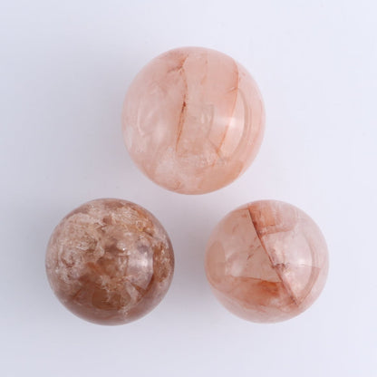 Fire Quartz Spheres Set of 5