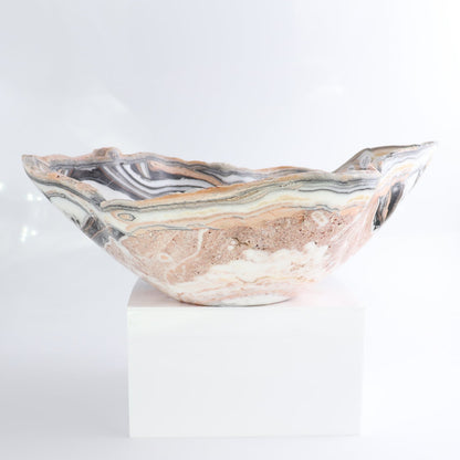 Mexican Onyx/Calcite Bowl 13"