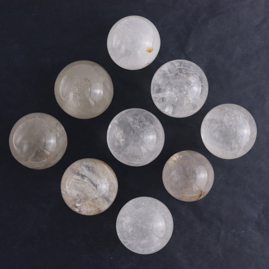 Clear Quartz Spheres Set of 9 - Expert Wholesale and Supplier of Wholesale Crystals & Bulk Gemstones, ["Clear Quartz","Quartz","Spheres"]