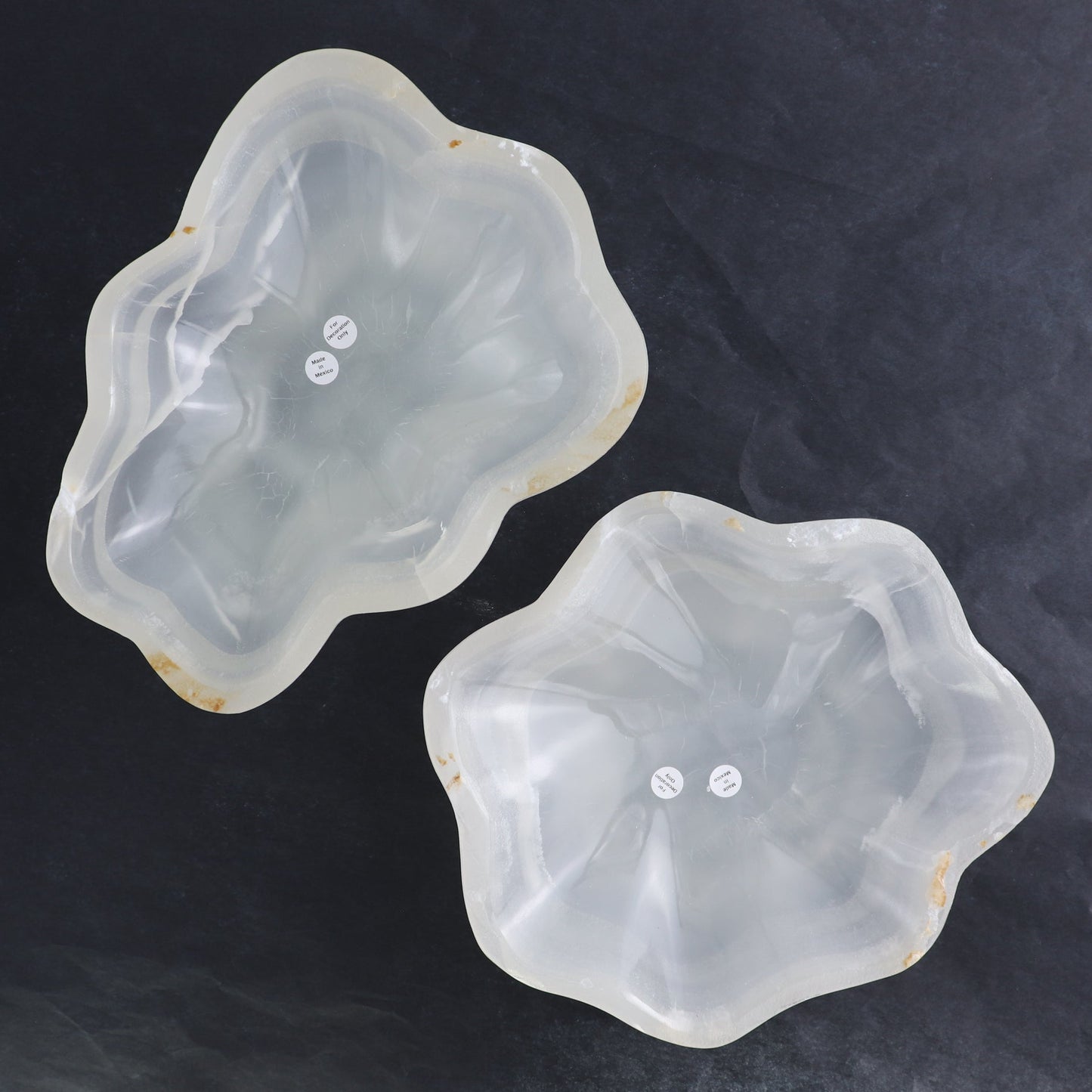 One Bowl Mexican Onyx/Calcite Wide White